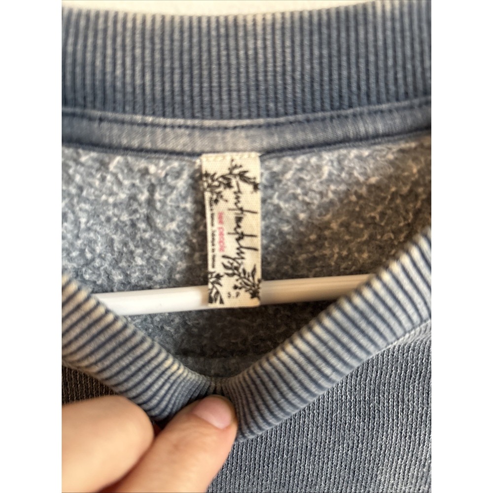 FP Movement by Free People Vintage Washed Blue Crewneck Sweatshirt - Picture 2 of 3